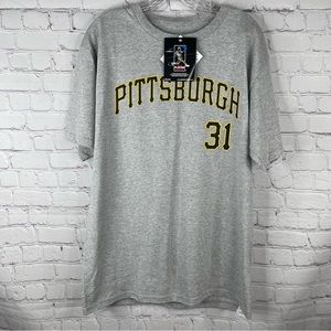 Pittsburgh Pirates Mens Short Sleeve Tshirt Size M Gray Cotton #31 Tabata New